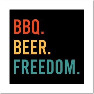 BBQ Beer Freedom Posters and Art